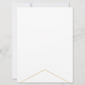 Minimalistische goudgeometrie Weddenschappen Kaart (Achterkant)