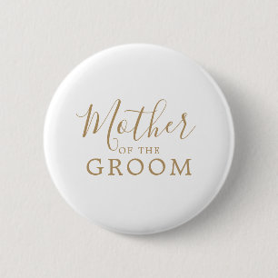 Minimalistische goudmoeder van het Groom-Vrijgezel Ronde Button 5,7 Cm
