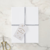 Minimalistische goudtekst voor vrede op aarde cadeaulabel (Met Touw)