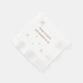 Minimalistische goudtekst voor vrede op aarde servet (Hoek)