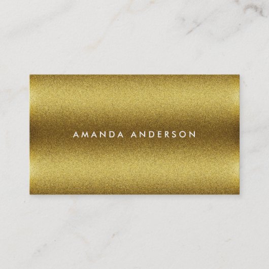 Minimalistische goudtextuur visitekaartje (Voorkant)