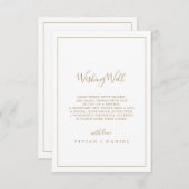 Minimalistische goudweddenschappen Kaart (Voorkant / Achterkant)