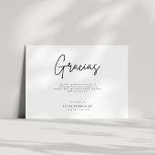 Minimalistische Gracias Spaanse begrafenis bedankk Kaart