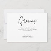 Minimalistische Gracias Spaanse begrafenis bedankk Kaart (Voorkant)