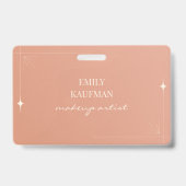 Minimalistische Gradient Make-up Artist Business Badge (Voorzijde)