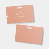 Minimalistische Gradient Make-up Artist Business Badge (Voor- en achterkant)