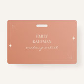 Minimalistische Gradient Make-up Artist Business Badge (Voorkant)