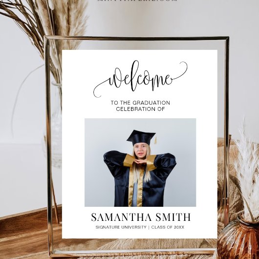 Minimalistische Graduation Party Welkom Klasse van Poster