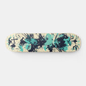Minimalistische graffiti met oceanische tinten en  persoonlijk skateboard (Horizontaal)