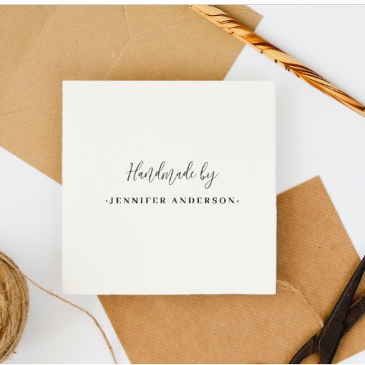 Minimalistische grafische handgemaakte aangepaste zelfinktende stempel