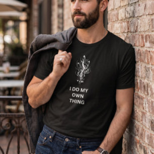 Minimalistische Grafische "Ik Doe Mijn Eigen Ding" T-shirt