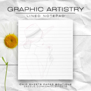 Minimalistische Grafische Kunst Notitieboek Met Li Notitieblok