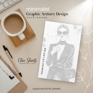 Minimalistische Grafische Kunst Schrijfwaren Briefpapier