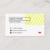 Minimalistische grafische QR-code schoon en modern Visitekaartje (Voorkant)