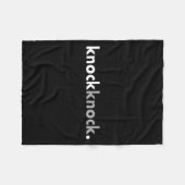 Minimalistische grappenmaker knock knock fleece deken (Voorkant (Horizontaal))