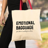 Minimalistische, grappige emotionele bagage tote bag