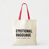 Minimalistische, grappige emotionele bagage tote bag (Voorkant)