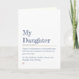 Minimalistische grappige en lieve definitie van do kaart