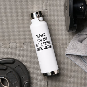 Minimalistische Grappige Quote Drink Water met Een Waterfles