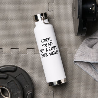 Minimalistische Grappige Quote Drink Water met Een Waterfles