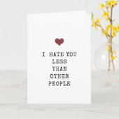 Minimalistische grappige sarcastische Valentijnska Kaart (Gele Bloem)