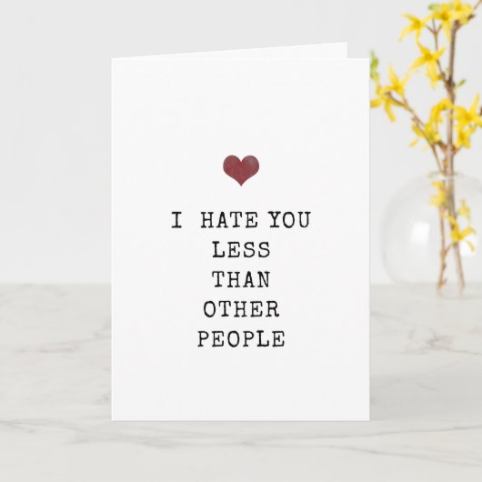 Minimalistische grappige sarcastische Valentijnska Kaart (Gele Bloem)