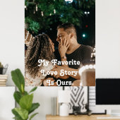 Minimalistische Gratitude Koppel Fotoliefde  Poster (Thuiskantoor)