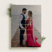 Minimalistische Gratitude Photo Holiday Gold Foil  Folie Feestdagenkaart