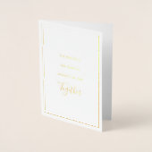 Minimalistische Gratitude Photo Holiday Gold Foil  Folie Kaarten (Voorkant)