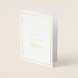 Minimalistische Gratitude Photo Holiday Gold Foil  Folie Kaarten