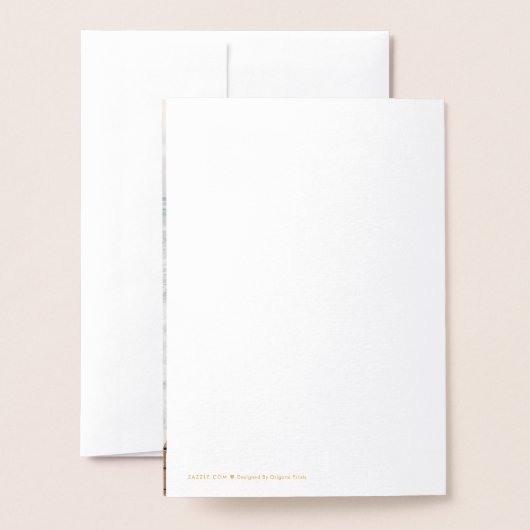 Minimalistische Gratitude Photo Holiday Gold Foil  Folie Kaarten (Met envelop)