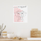 Minimalistische Great Dane Poster (Keuken)