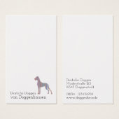 Minimalistische Great Dane Visitekaartjes (Voorkant /achterkant)