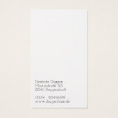 Minimalistische Great Dane Visitekaartjes (Achterkant)