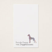 Minimalistische Great Dane Visitekaartjes (Voorkant)