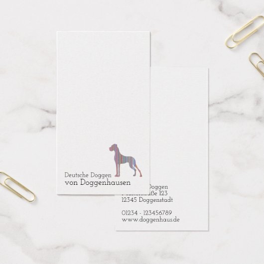 Minimalistische Great Dane Visitekaartjes (Kantoor)