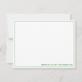 Minimalistische Green Border Note Kaart Notitiekaartje (Voorkant)