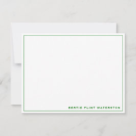 Minimalistische Green Border Note Kaart Notitiekaartje