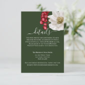 Minimalistische Green en Berry Floral bruiloft Det (Staand voorkant)
