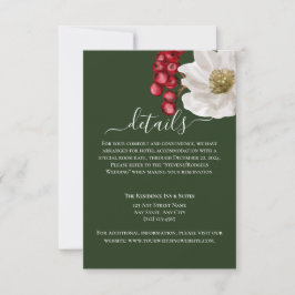 Minimalistische Green en Berry Floral bruiloft Det