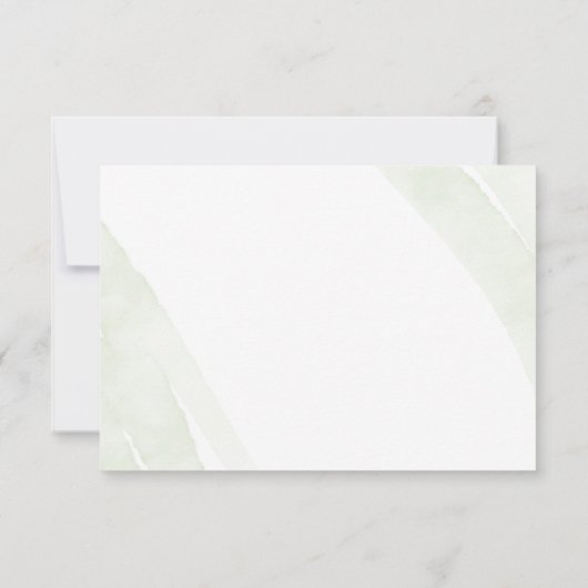 Minimalistische Green Fern bruiloft dank u kaart (Achterkant)