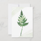 Minimalistische Green Fern bruiloft dank u kaart (Achterkant)
