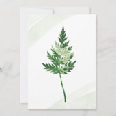 Minimalistische Green Fern bruiloft dank u kaart (Achterkant)