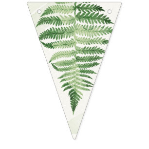 Minimalistische Green Fern bruiloft decor Vlaggetjes