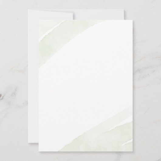 Minimalistische Green Fern bruiloft Kaart (Achterkant)