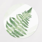 Minimalistische Green Fern bruiloft Labels (Design 2)