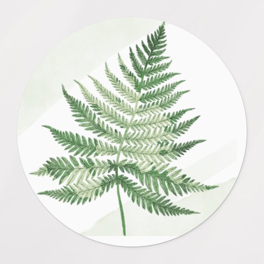 Minimalistische Green Fern bruiloft Labels (Design 2)
