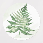 Minimalistische Green Fern bruiloft Labels (Design 1)