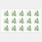 Minimalistische Green Fern bruiloft Labels (Vel)