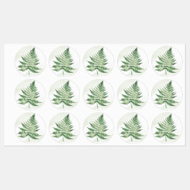 Minimalistische Green Fern bruiloft Labels